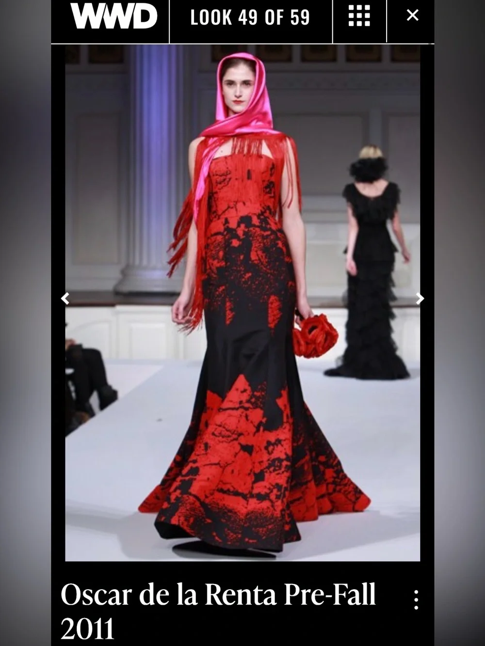 Modal Cashmere Scarf | Authentic Oscar de la Renta Pre-Fall 2011 Abstract Print
